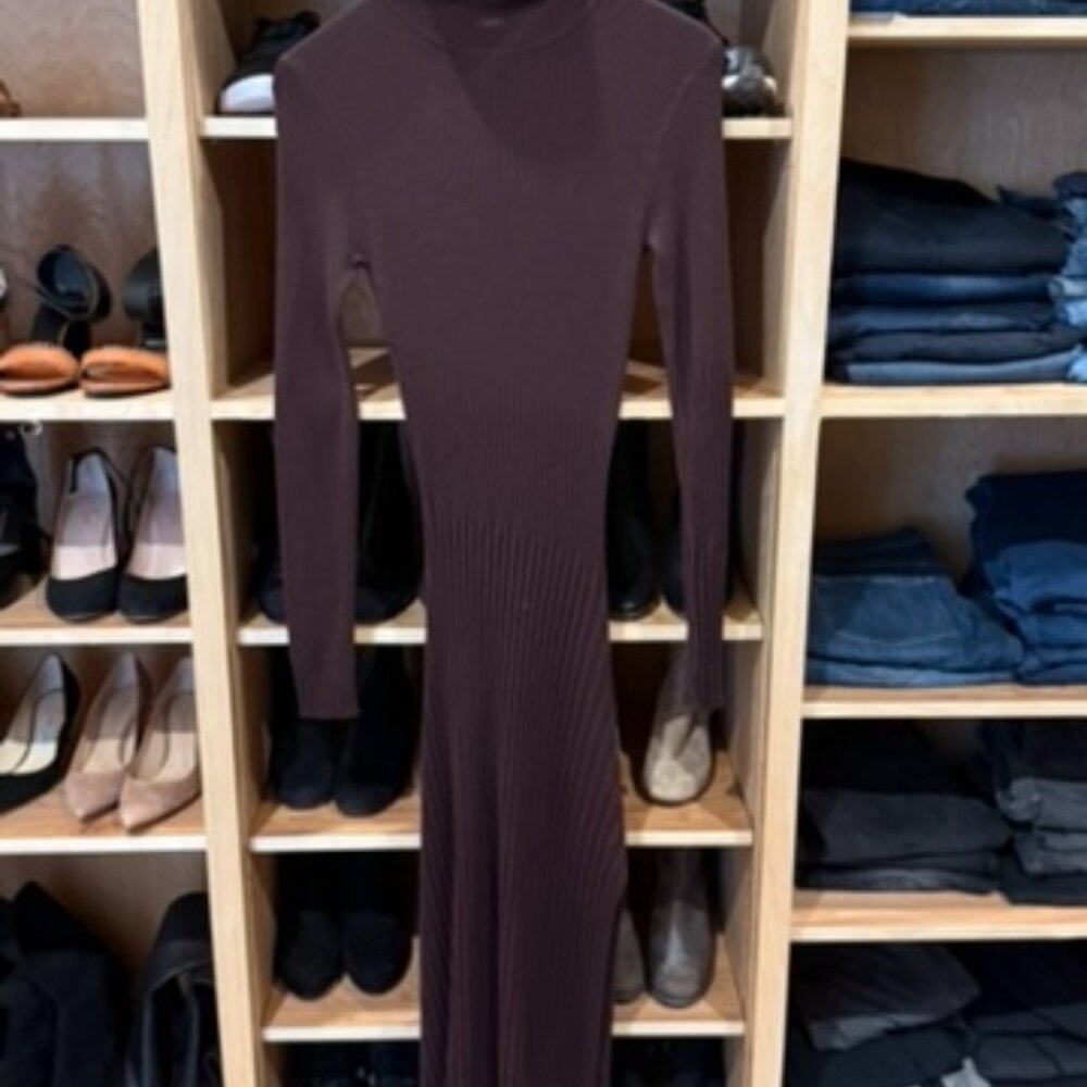 ALC Turtleneck Sweater Maxi Dress Size XS with Side Slit